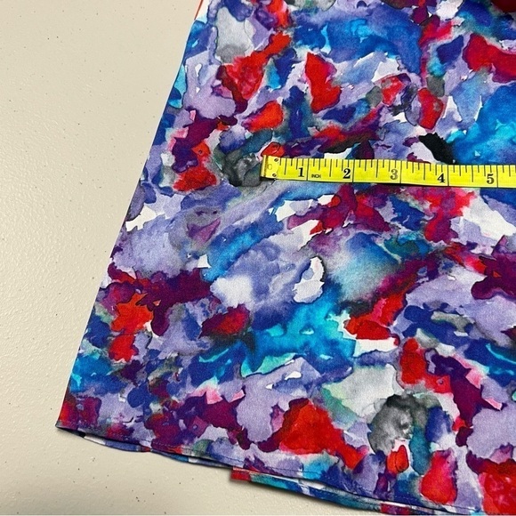 Theory Harida Perplexing Print Silk Watercolor Sleeveless Dress - Picture 11 of 11